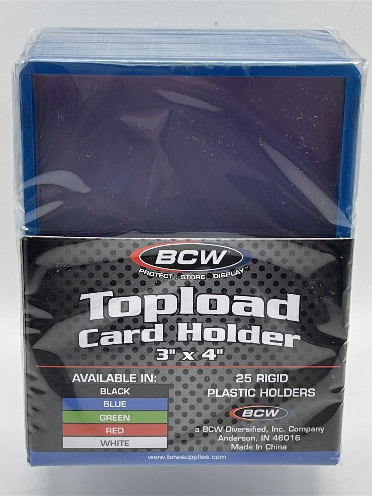 BCW 3X4 BLUE BORDER Toploaders 35pt 1 Pack of 25 for Standard Sized Cards