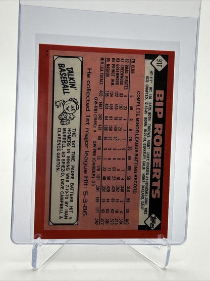 1986 Topps Traded Bip Roberts Rookie Baseball Card #91T NM-MT FREE SHIPPING