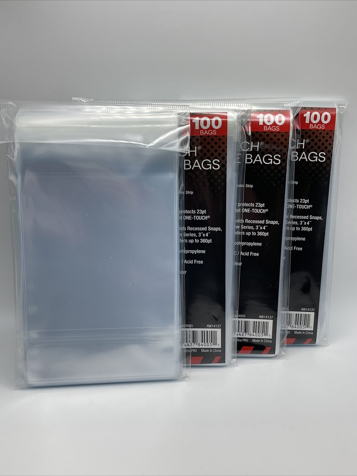 Ultra Pro One-Touch Resealable Bags 4 Packs of 100, 400 Total Bags