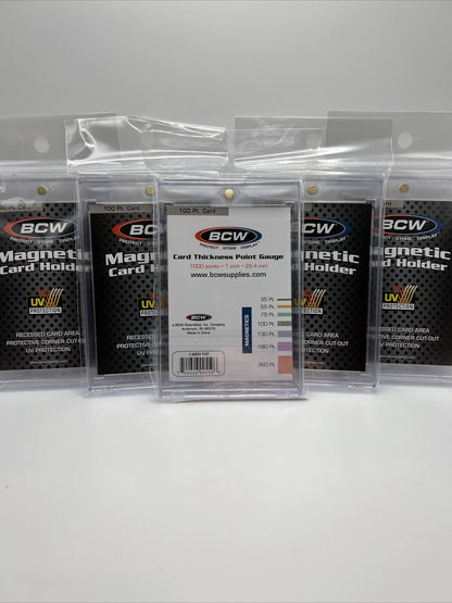 BCW Magnetic Card Holder 100pt Point with UV Protection - Lot of 5 holders