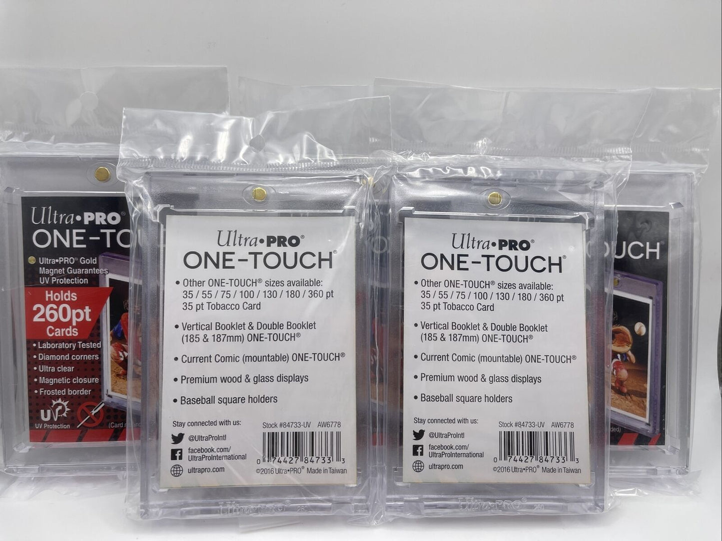 Ultra Pro One-Touch Thick Card 260pt Point Magnetic Card Holder, lot of 5