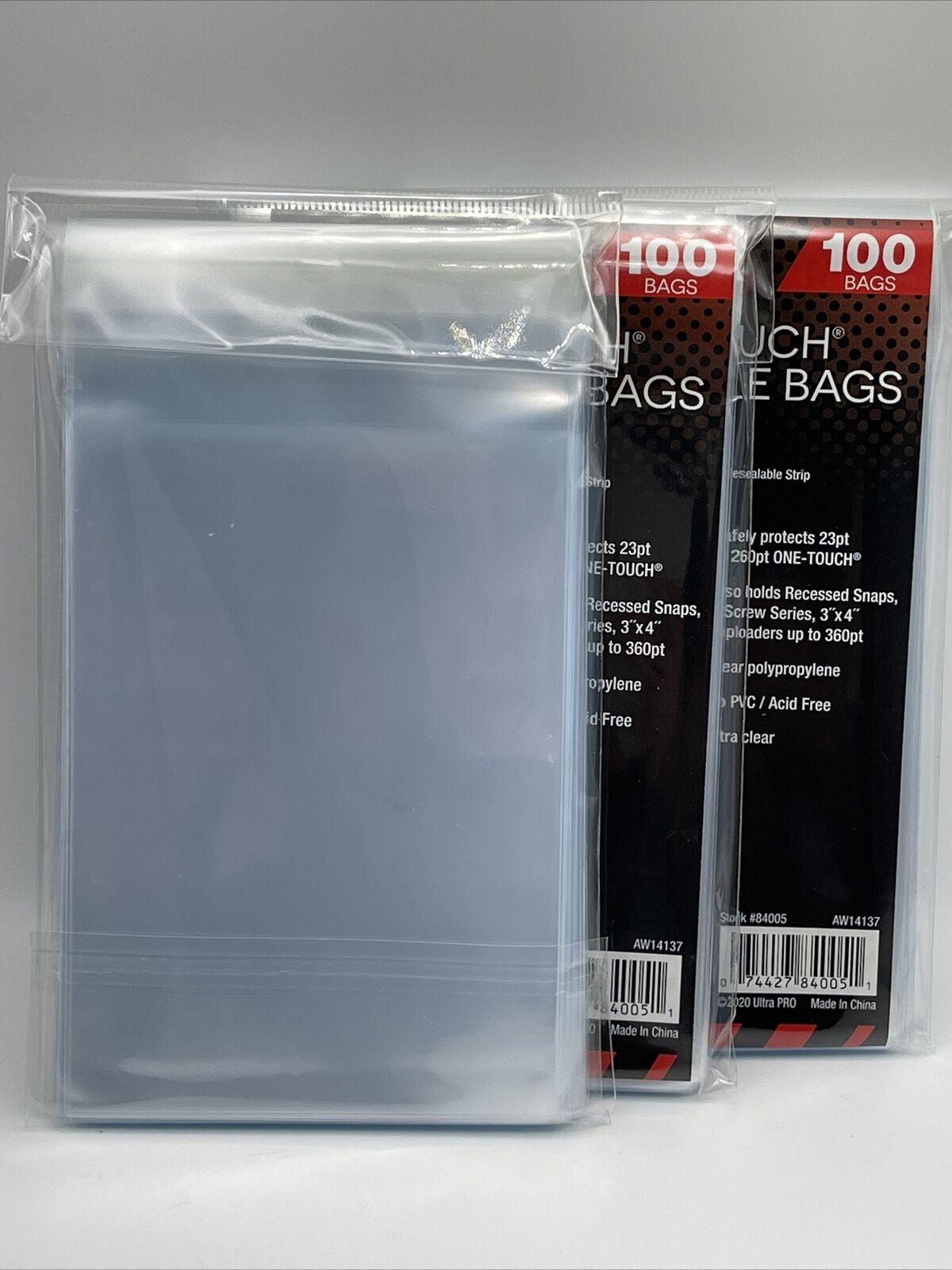 Ultra Pro One-Touch Resealable Bags 3 Packs of 100, 300 Total Bags