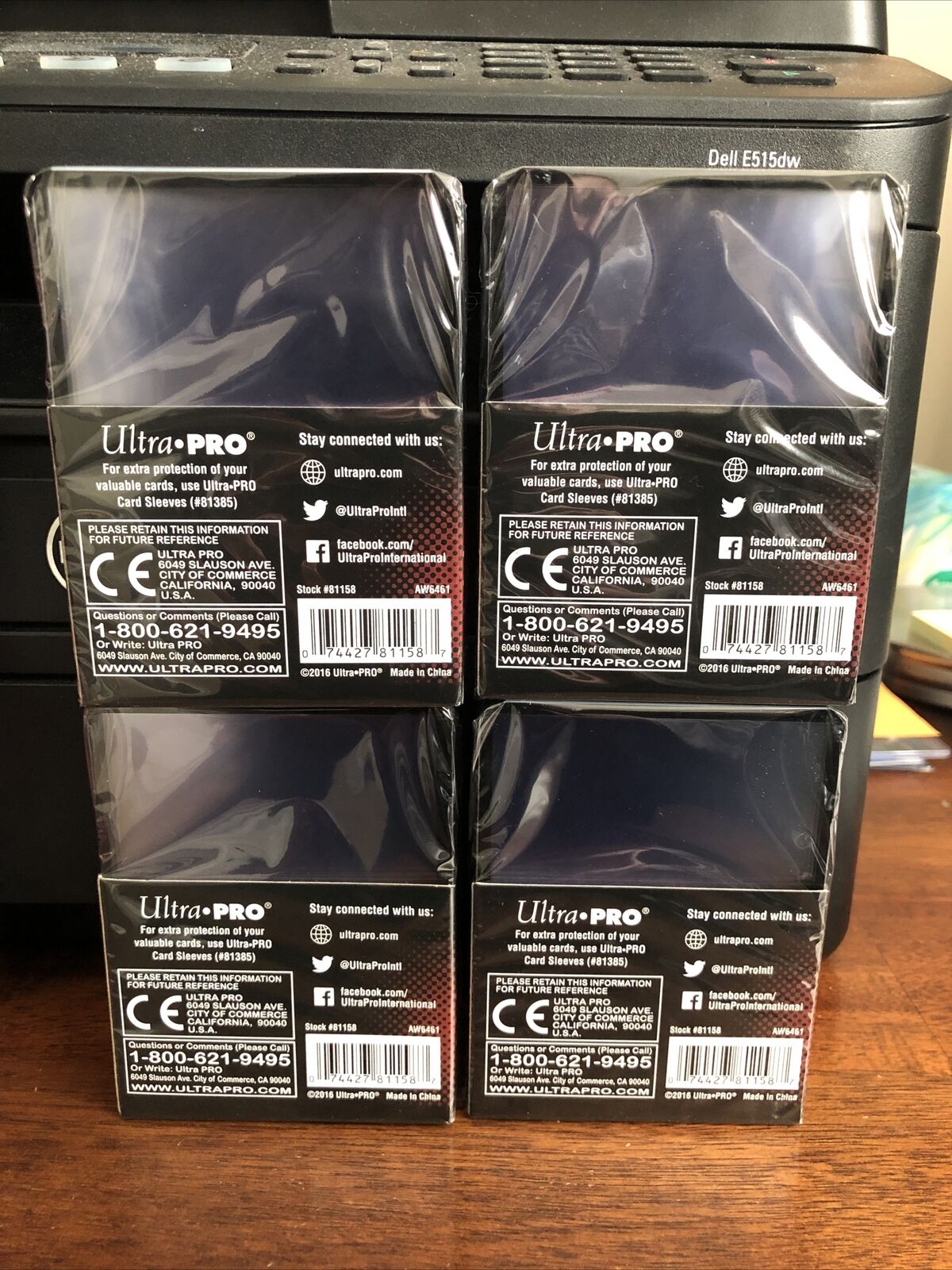 Ultra Pro 3X4 BLACK BORDER Regular Toploaders 35pt 4 Packs of 25, 100 total