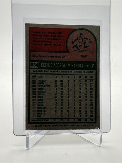 1975 Topps Cy Acosta Baseball Card #634 NM Quality FREE SHIPPING