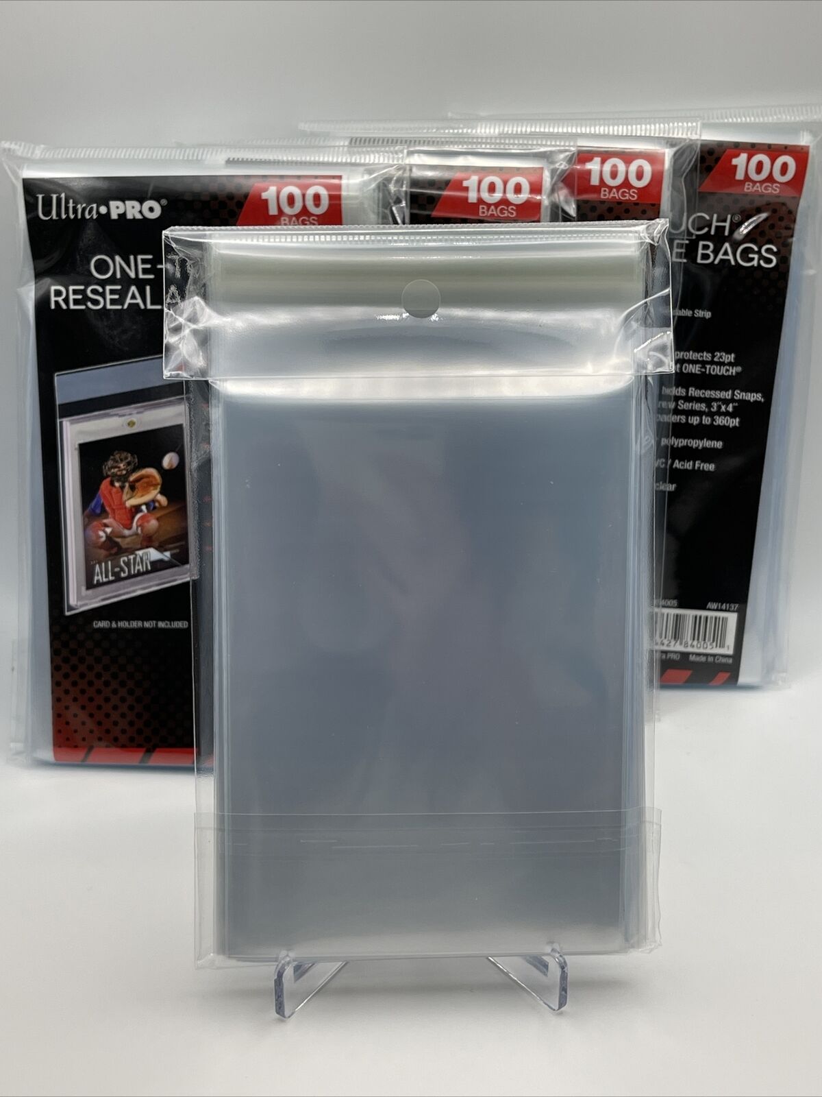 Ultra Pro One-Touch Resealable Bags 5 Packs of 100, 500 Total Bags