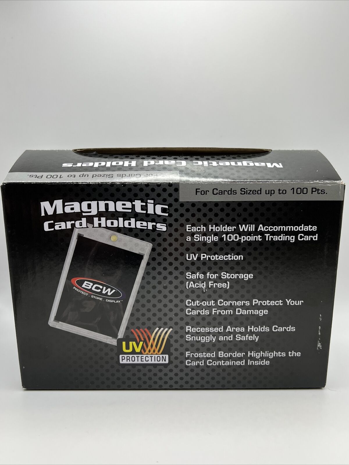 BCW Magnetic Card Holder 100pt Point with UV Protection - Box of 16 holders