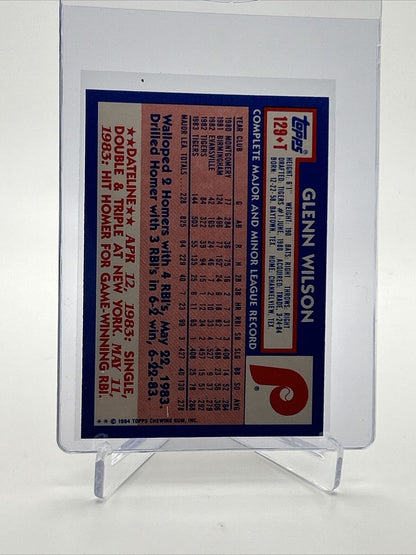 1984 Topps Traded TIFFANY Glenn Wilson Card #129T NM-MT FREE SHIPPING