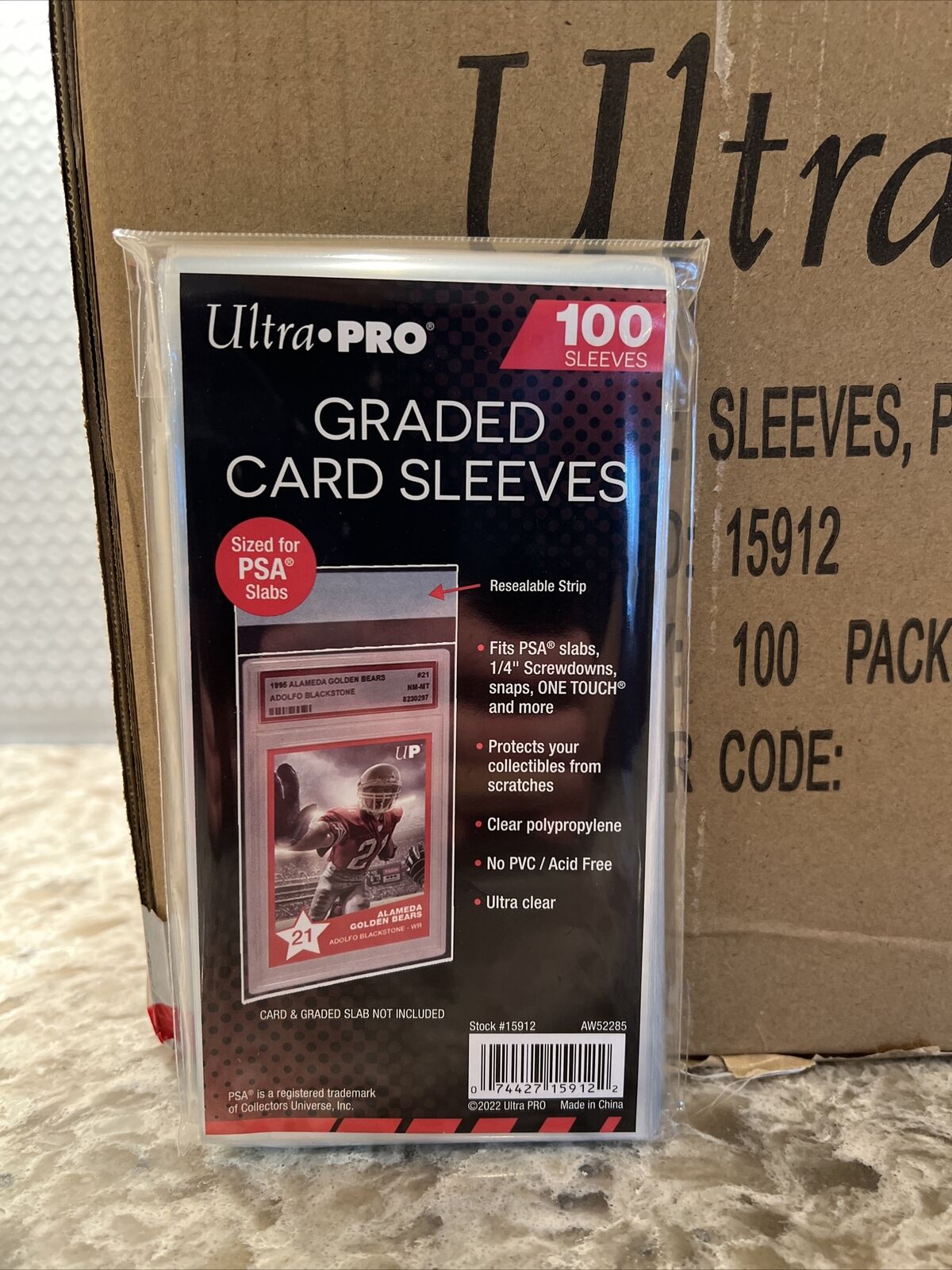 Ultra Pro GRADED Card Sleeves  PSA Perfect Fit CASE 100 Packs of 100/pack, 10000