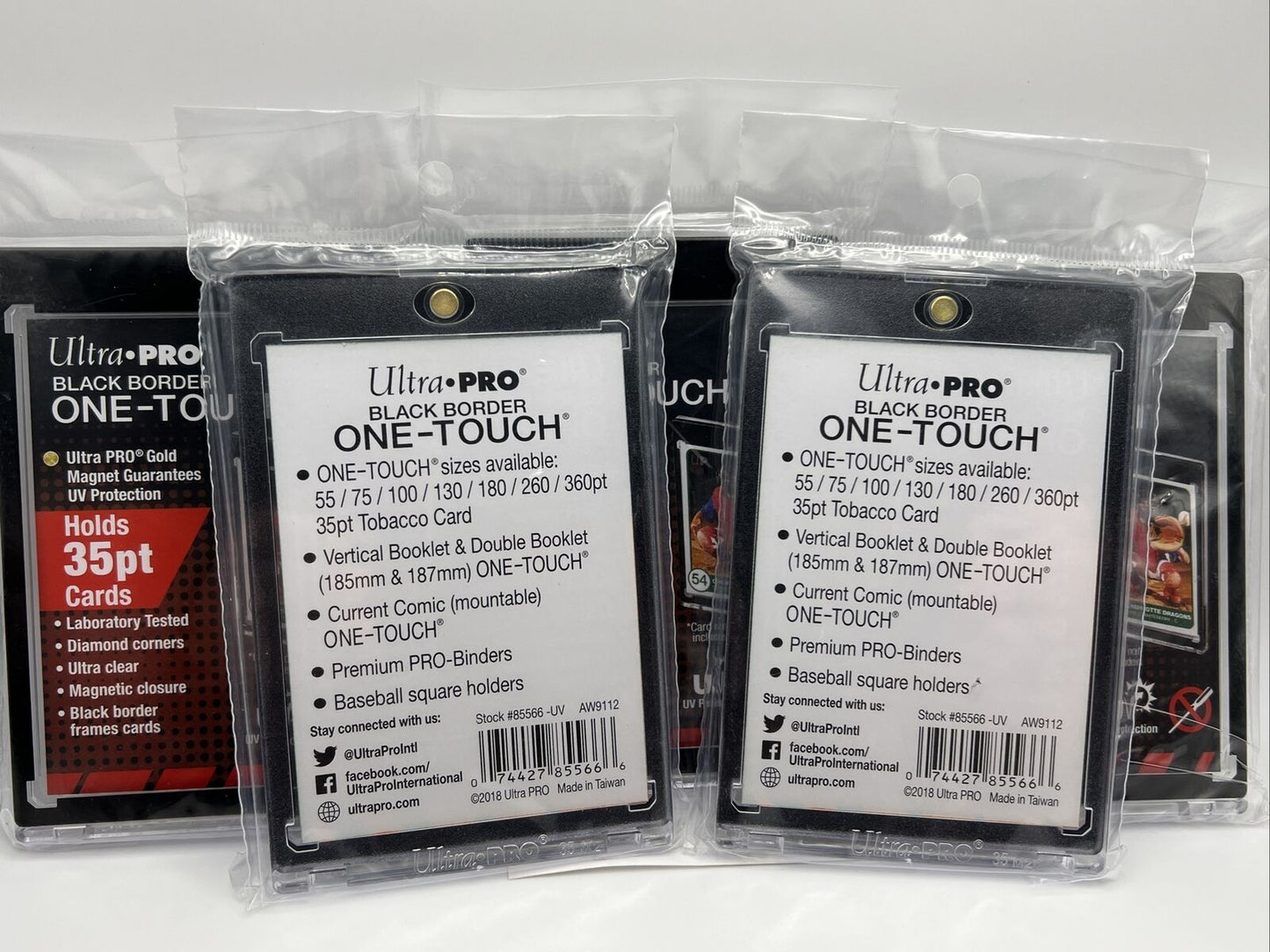 Ultra Pro One-Touch Magnetic Card Holder BLACK BORDER 35pt Point, LOT of 5