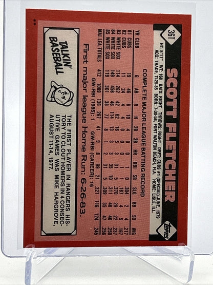 1986 Topps Traded Scott Fletcher Baseball Card #36T NM-MT FREE SHIPPING