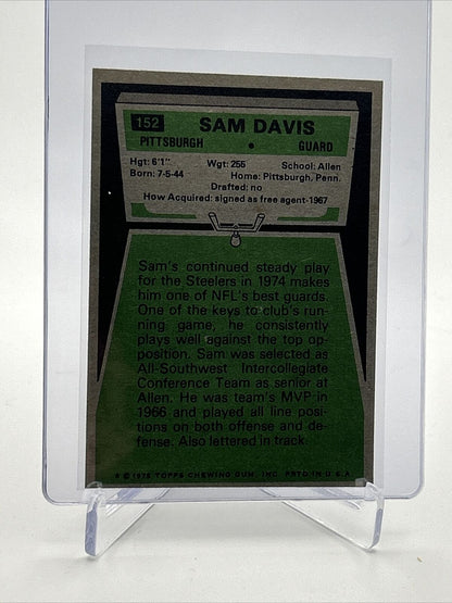 1975 Topps Sam Davis Rookie Football Card #152 NM Quality FREE SHIPPING