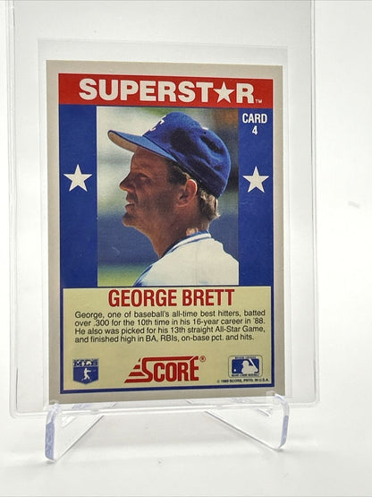 1989 Score Hottest 100 George Brett Baseball Card #4 Mint FREE SHIPPING