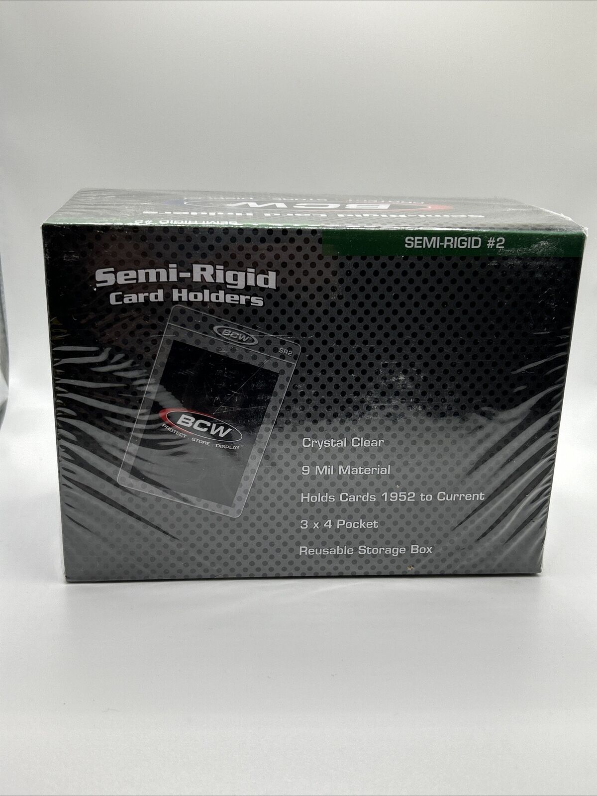 BCW Semi-Rigid Card Holders #2 Box with 4 Packs of 50 Sleeves, 200 Total