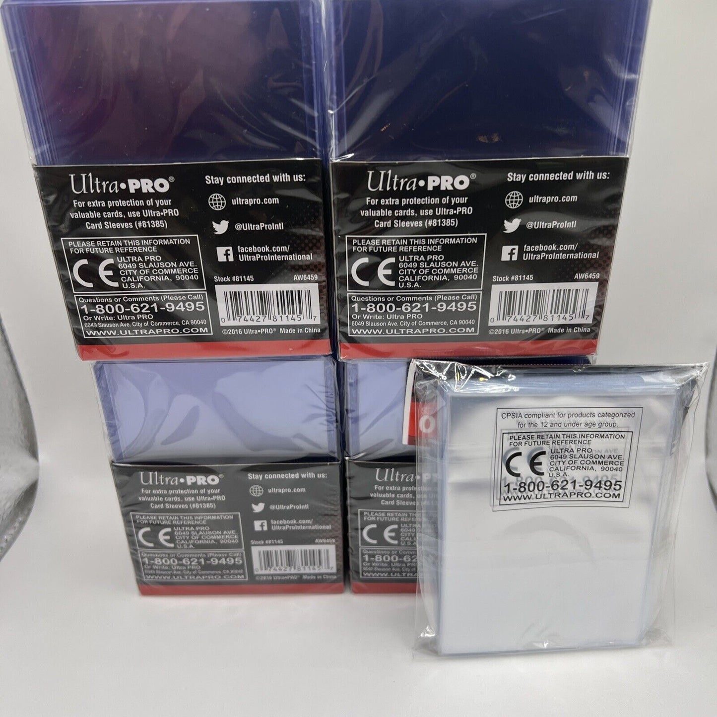 Ultra Pro 3X4 PREMIUM Toploaders 35pt 4 Packs of 25 and 100 PREMIUM soft sleeves