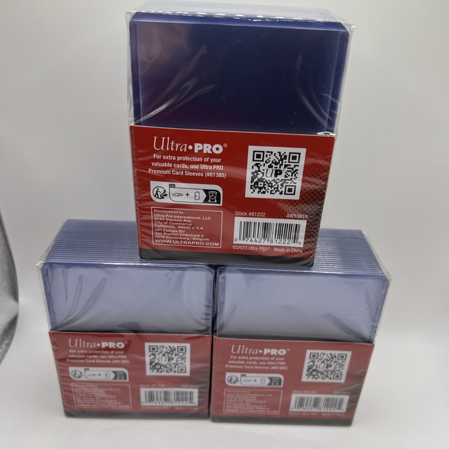 Ultra Pro 3X4 Regular Toploaders 35pt 3 Packs of 25 for Standard Sized Cards