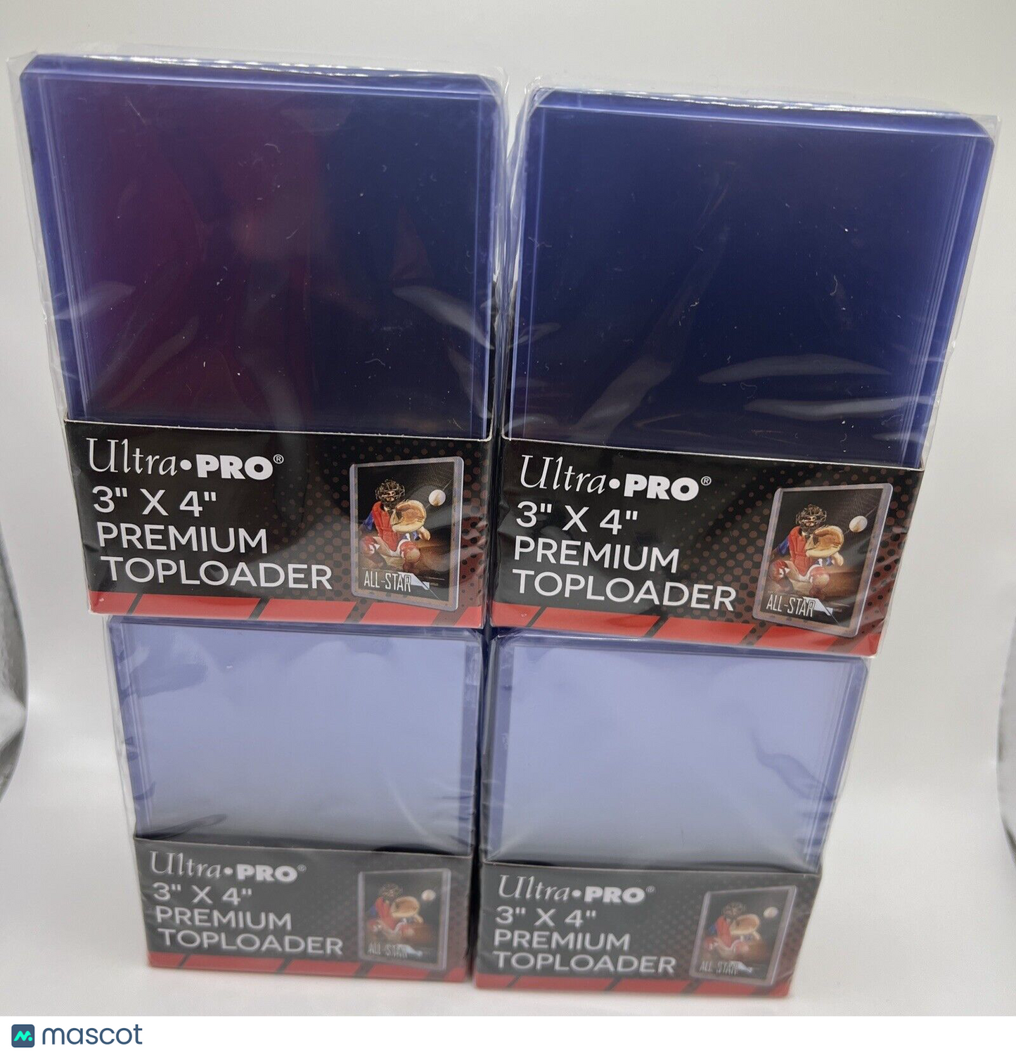 Ultra Pro 3X4 PREMIUM Toploaders 35pt 4 Packs of 25 for Standard Sized Cards