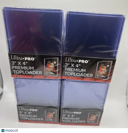 Ultra Pro 3X4 PREMIUM Toploaders 35pt 4 Packs of 25 for Standard Sized Cards