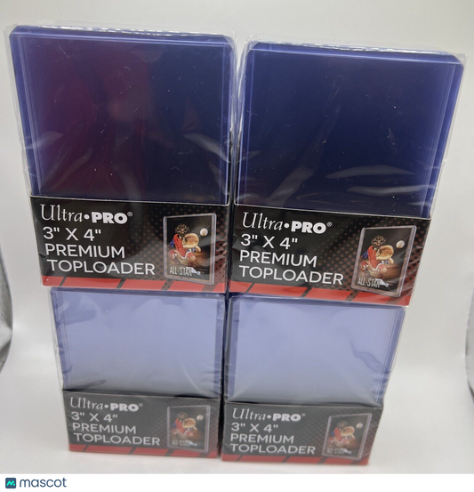 Ultra Pro 3X4 PREMIUM Toploaders 35pt 4 Packs of 25 for Standard Sized Cards