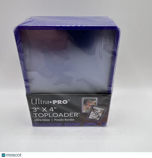 Ultra Pro 3X4 PURPLE BORDER Toploaders 35pt 1 Pack of 25 Standard Sized Cards