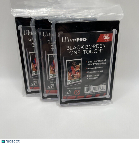 Ultra Pro One-Touch Magnetic Card Holder BLACK BORDER 130pt Point, LOT of 3