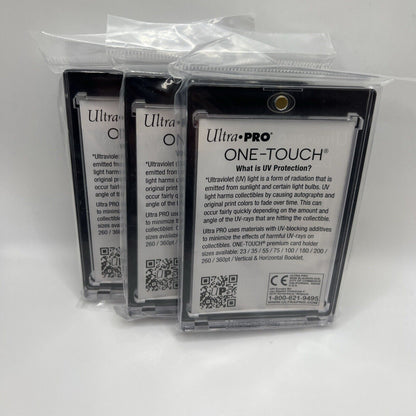 Ultra Pro One-Touch Magnetic Card Holder BLACK BORDER 130pt Point, LOT of 3