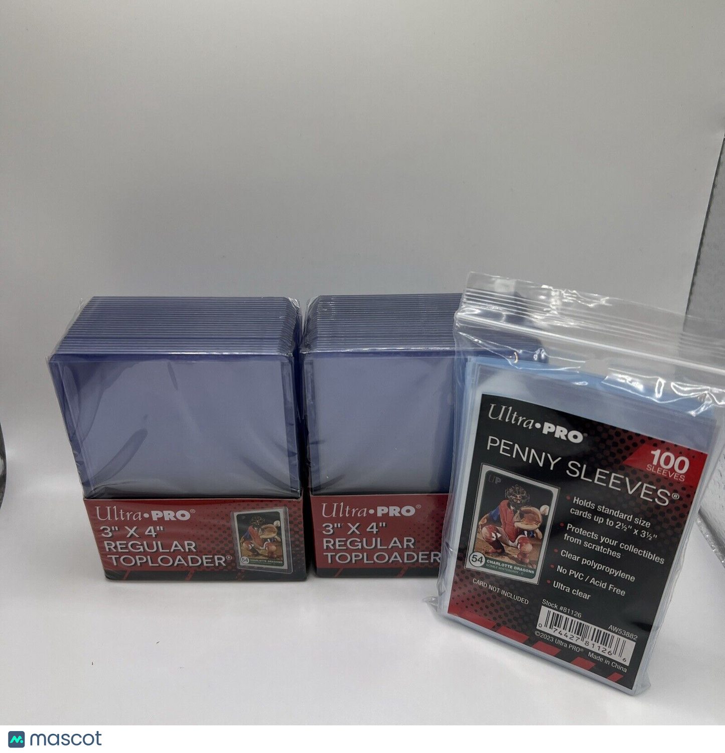 Ultra Pro 3X4 35pt Toploaders 2 Packs of 25 for Standard Cards and 100 sleeves