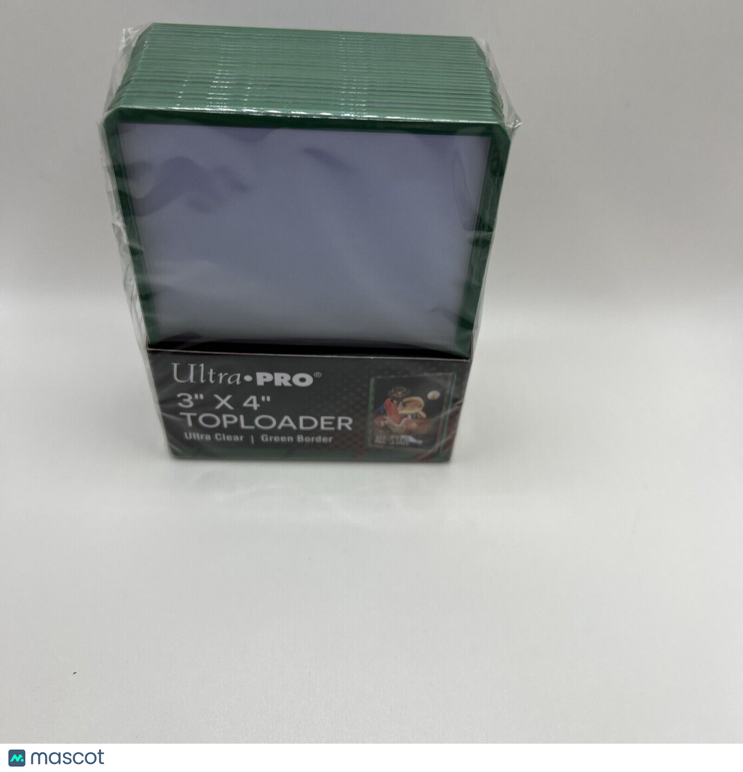 Ultra Pro 3X4 GREEN BORDER Toploaders 35pt 1 Pack of 25 for Standard Sized Cards