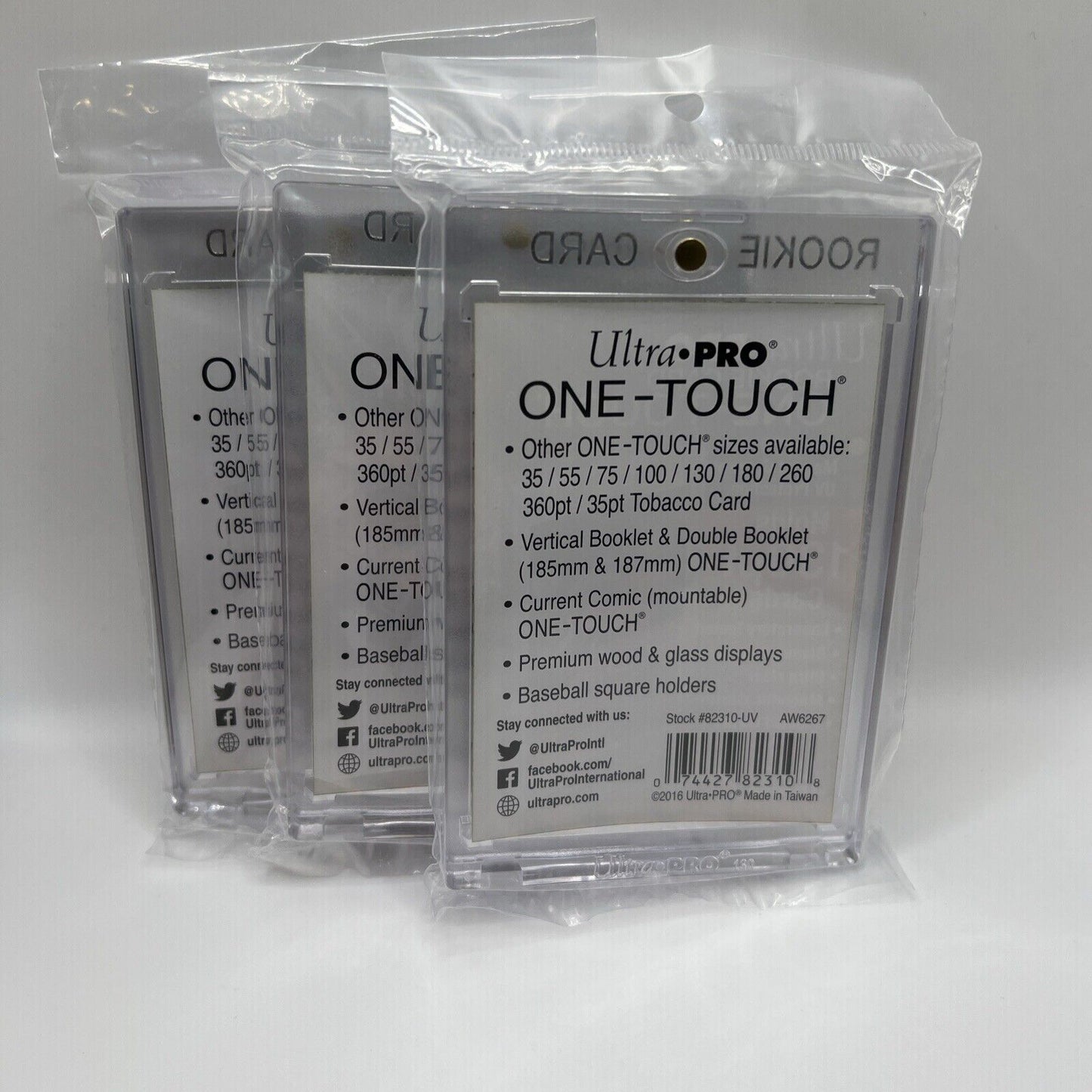 Ultra Pro One-Touch Thick Card 130pt Point ROOKIE Magnetic Card Holder, lot of 3