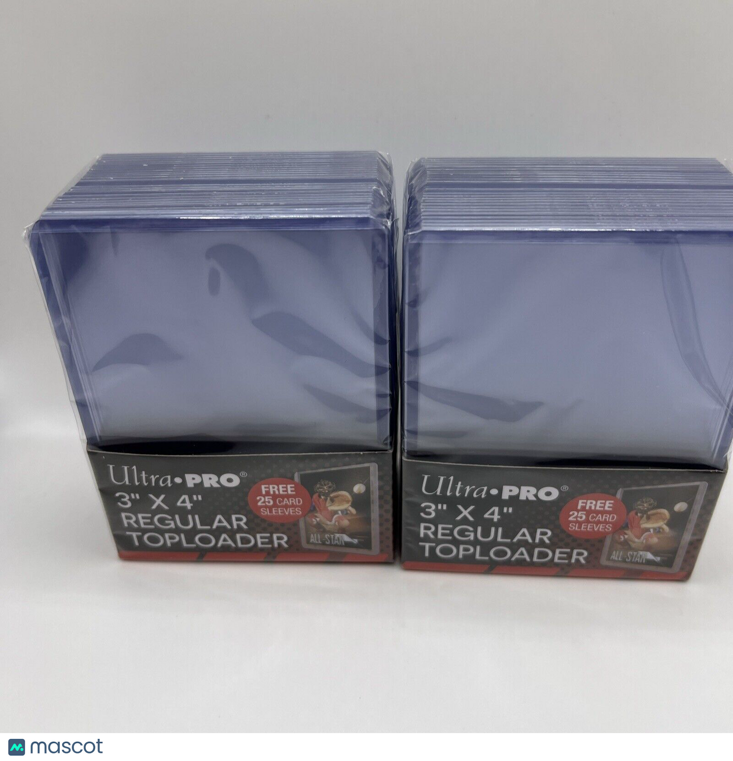 Ultra Pro 3X4 Regular Toploaders 35pt 2 Packs of 25 WITH Card Sleeves included