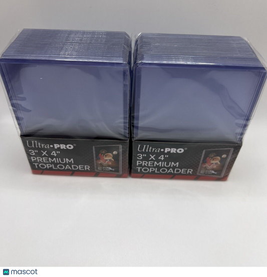 Ultra Pro 3X4 PREMIUM Toploaders 35pt 2 Packs of 25 for Standard Sized Cards