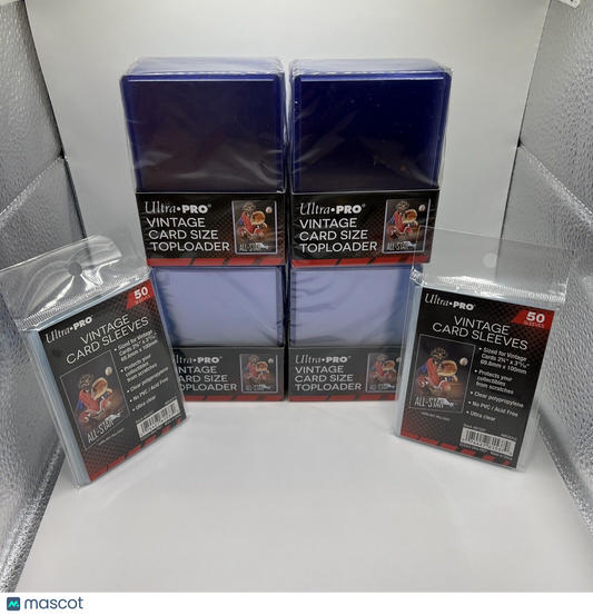 Ultra Pro Toploaders 35pt 4 Packs of 25 for VINTAGE SIZED Cards AND Sleeves