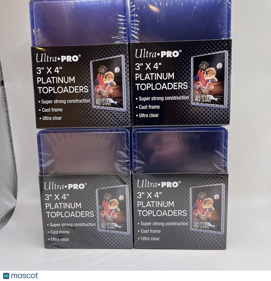 Ultra Pro 3X4 PLATINUM Toploaders 35pt 4 Packs of 25 for Standard Sized Cards