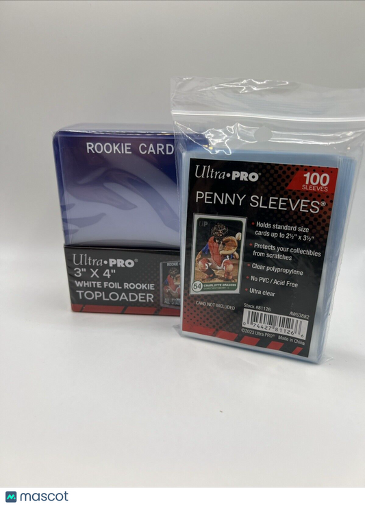 Ultra Pro 3X4 WHITE Rookie 35pt Toploaders 1 Pack of 25 AND 100 SLEEVES