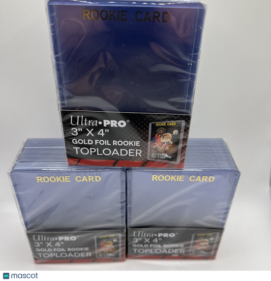 Ultra Pro 3X4 GOLD ROOKIE 35pt Toploaders 3 Packs of 25 for Standard Sized Cards