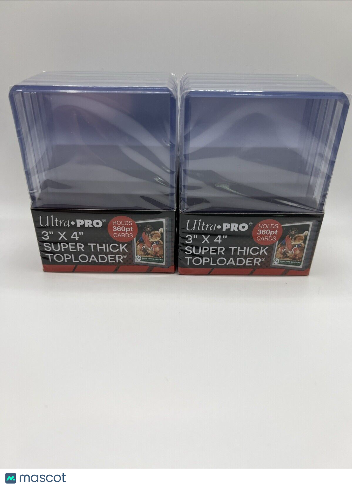 Ultra Pro 3X4 Super Thick Toploaders 2 Packs of 5 for up to 360pt Cards