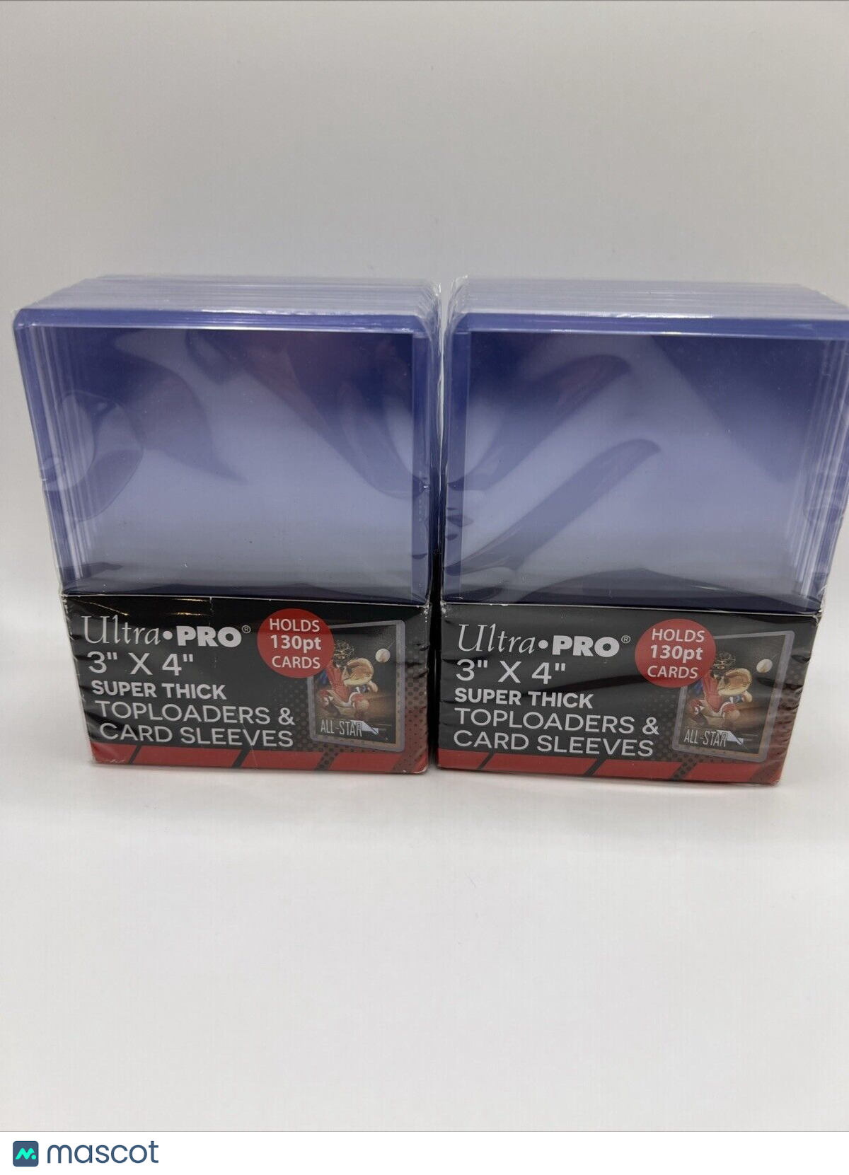 Ultra Pro 3X4 Super Thick Toploaders 130pt Point 2 Packs of 10 WITH SLEEVES