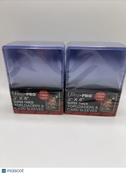 Ultra Pro 3X4 Super Thick Toploaders 130pt Point 2 Packs of 10 WITH SLEEVES