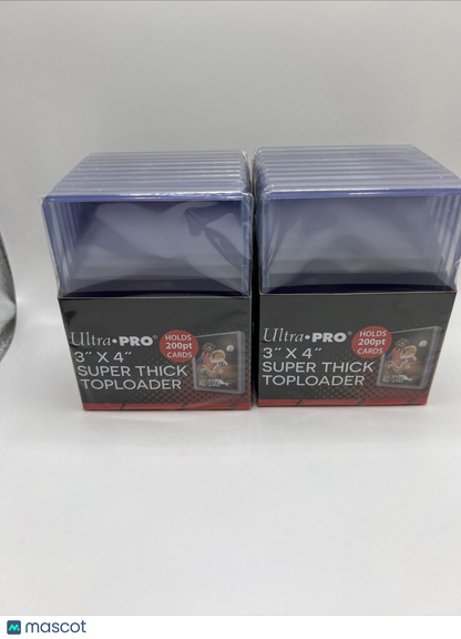 Ultra Pro 3X4 Super Thick Toploaders 2 Packs of 10 for up to 200pt Cards