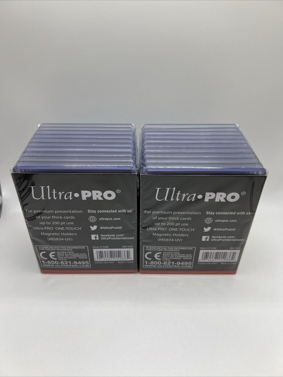 Ultra Pro 3X4 Super Thick Toploaders 2 Packs of 10 for up to 200pt Cards