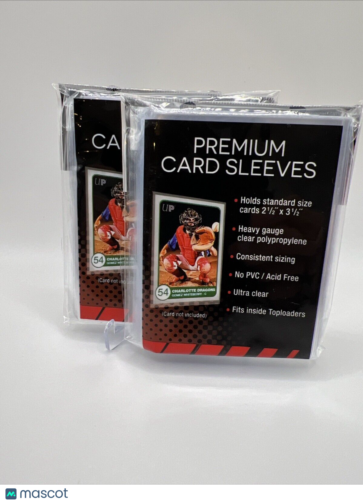 Ultra Pro PREMIUM Soft Card Penny Sleeves 2 Packs of 100 for Standard Cards