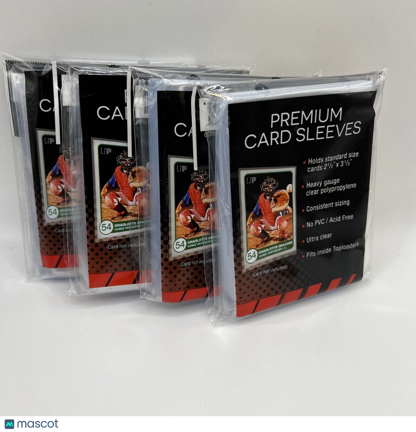 Ultra Pro PREMIUM Soft Card Penny Sleeves 4 Packs of 100 for Standard Cards