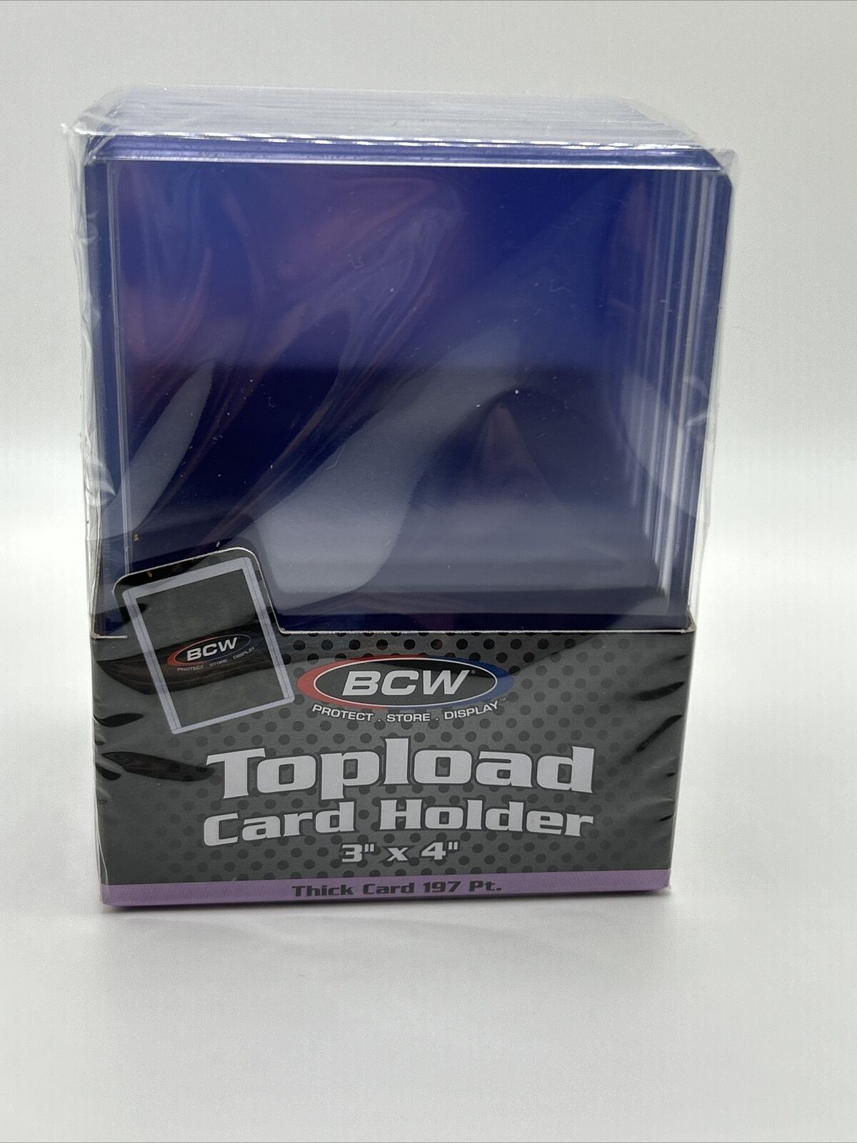 BCW 3X4 Thick Card Toploaders 50 Packs of 10 for up to 197pt Cards, 500 Total