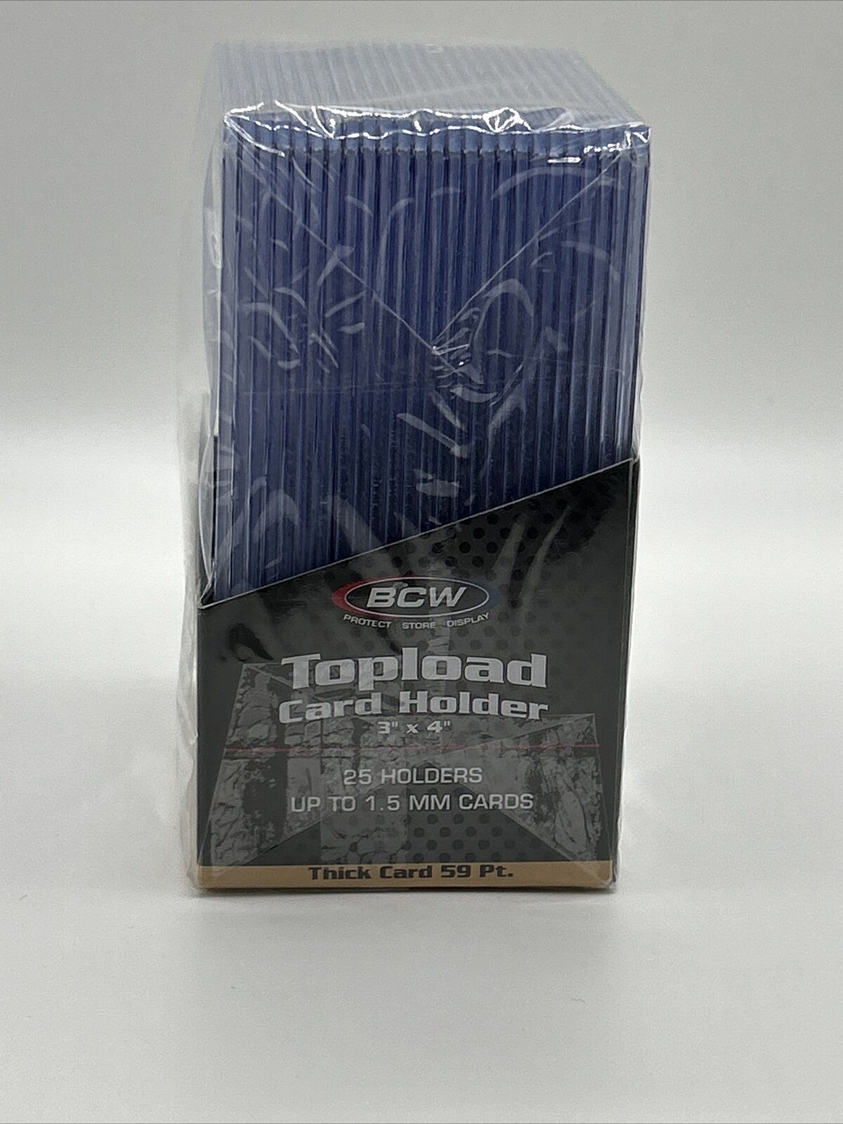 BCW 3X4 Thick Card Toploaders 1 Pack of 25 for up to 59pt Point Cards