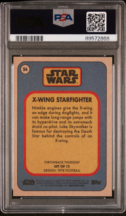 2023 Topps Star Wars Throwback Thursday X-Wing Starfighter #54 PSA 10