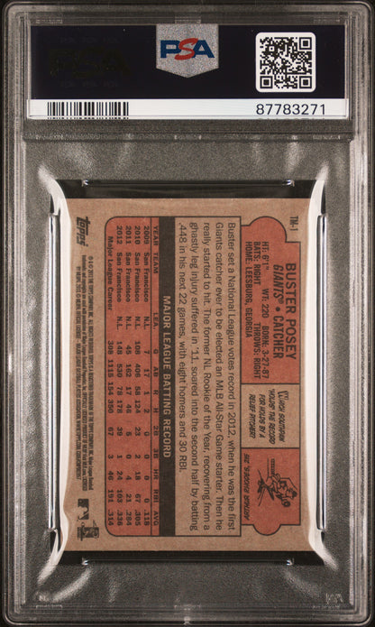 2013 Topps 1972 Topps Minis Baseball Buster Posey #TM-1 PSA 10 87783271