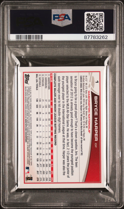 2013 Topps MINI Bryce Harper #1 PSA 10 87783262