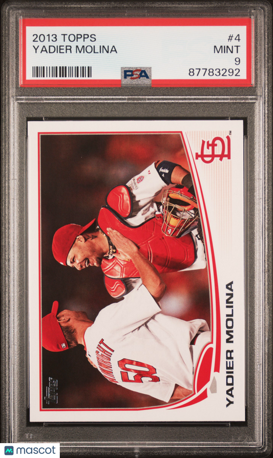 2013 Topps Baseball Yadier Molina #4 PSA 9 87783292