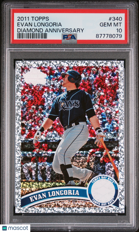 2011 Topps DIAMOND ANNIVERSARY Evan Longoria #340 PSA 10 87778079