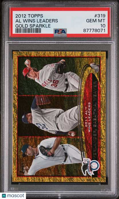 2012 Topps GOLD SPARKLE Al Wins Leaders #319 PSA 10 87778071 POP 2