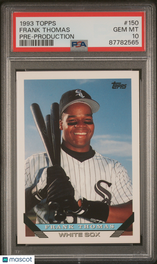 1993 Topps Pre-Production Baseball Frank Thomas #150 PSA 10 87782565